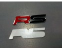 Μεταλλικό Σήμα Έμβλημα RS αυτοκόλλητο Red & Black